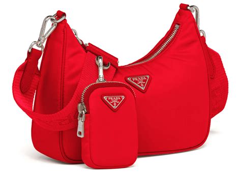 prada nylon sling bag red|prada tessuto nylon shoulder bag.